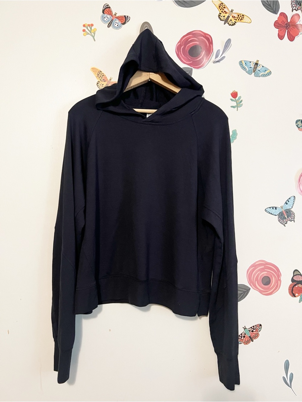 All In Motion Black Women's Hooded Pullover Sweatshirt Top L